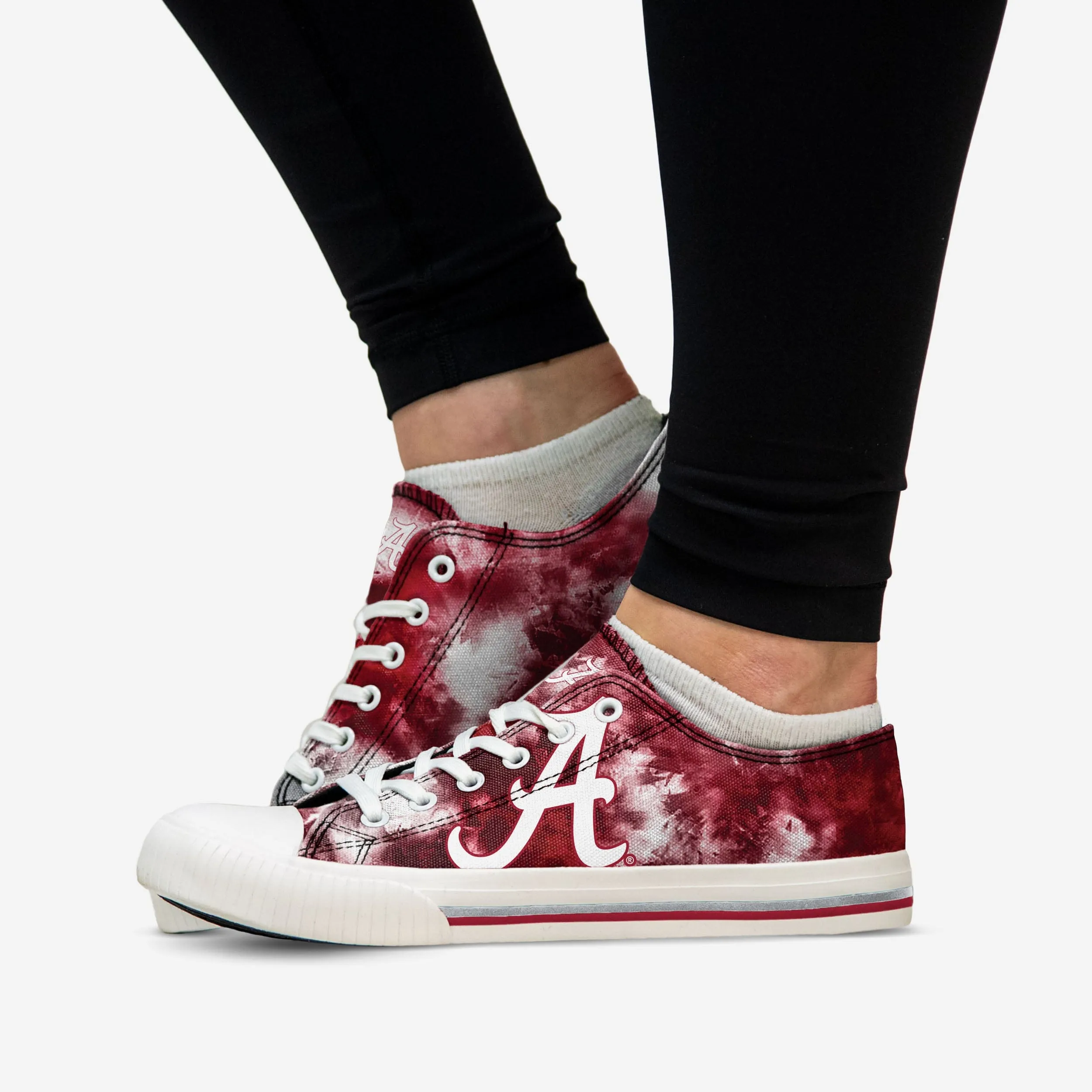 Alabama Crimson Tide Womens Low Top Tie-Dye Canvas Shoe