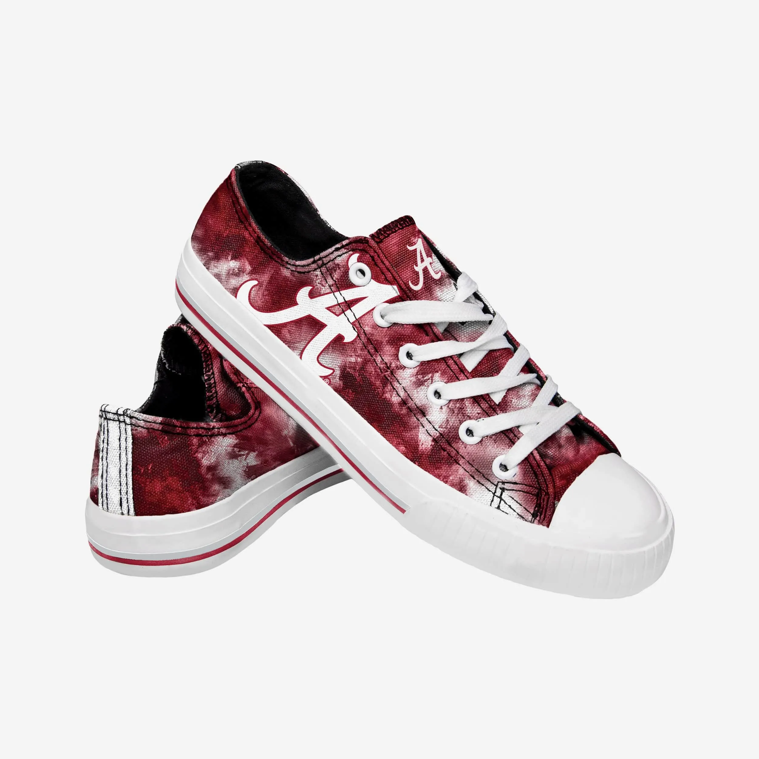 Alabama Crimson Tide Womens Low Top Tie-Dye Canvas Shoe