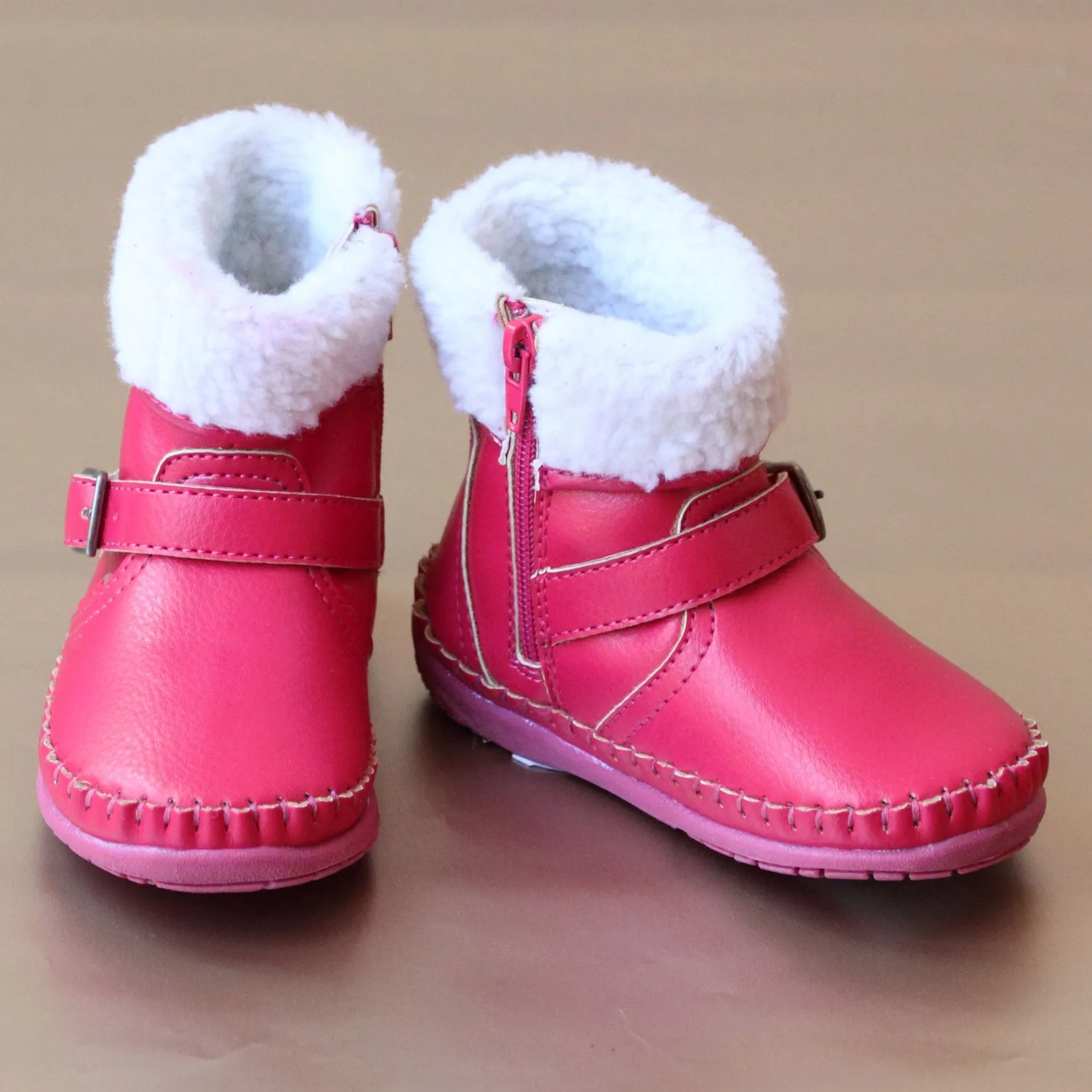 Angel Baby Girls Short Leather Boot