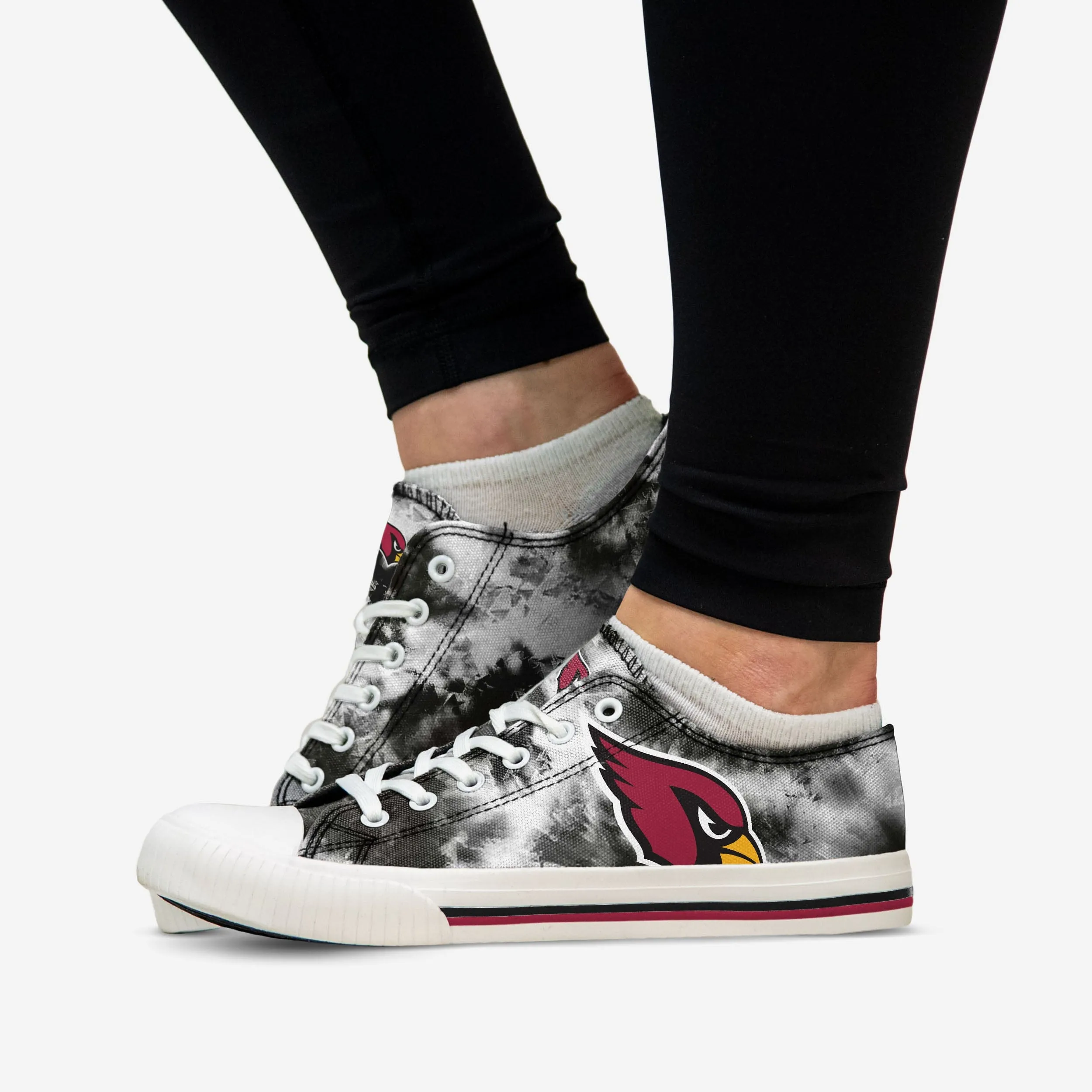 Arizona Cardinals Womens Low Top Tie-Dye Canvas Shoe
