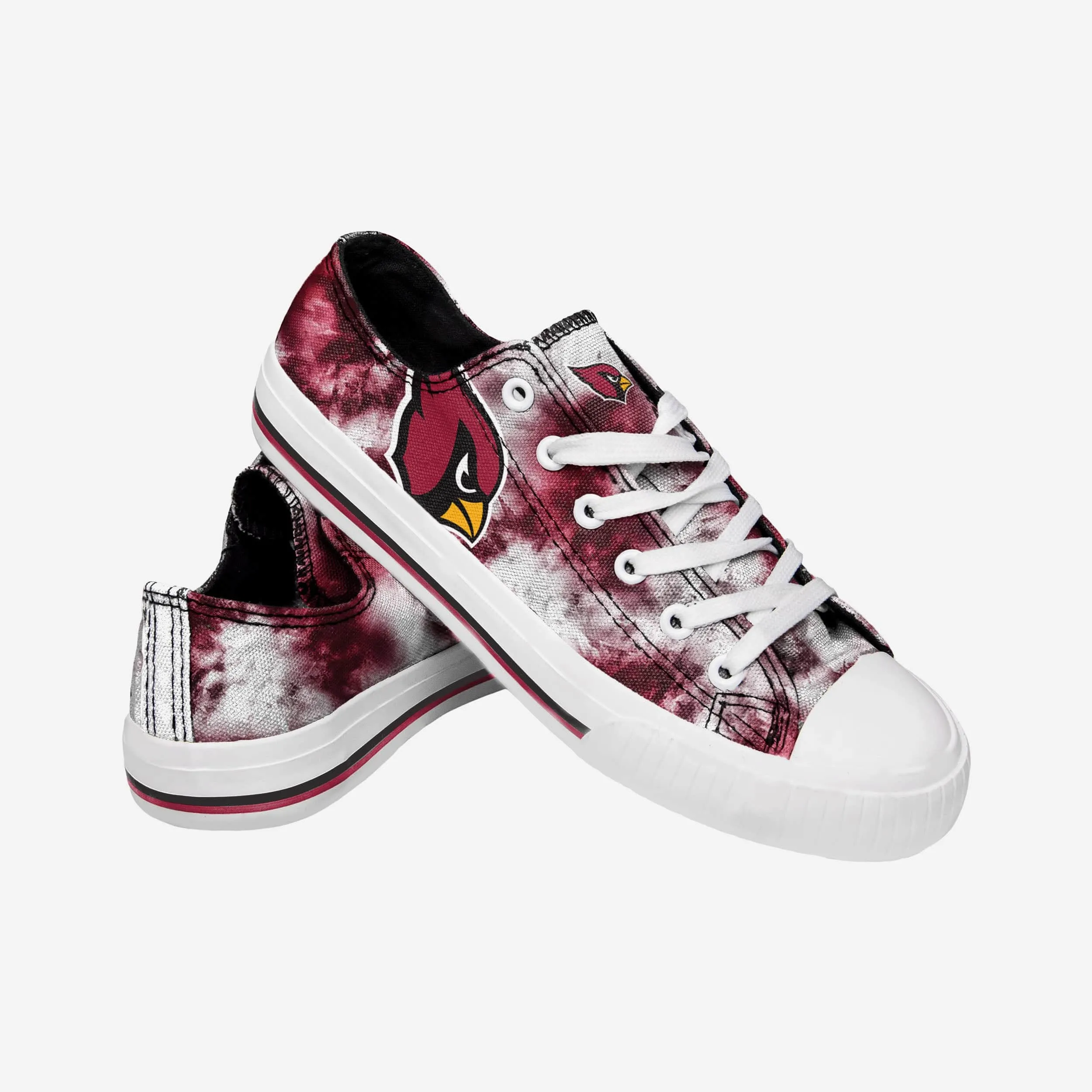 Arizona Cardinals Womens Red Low Top Tie-Dye Canvas Shoe