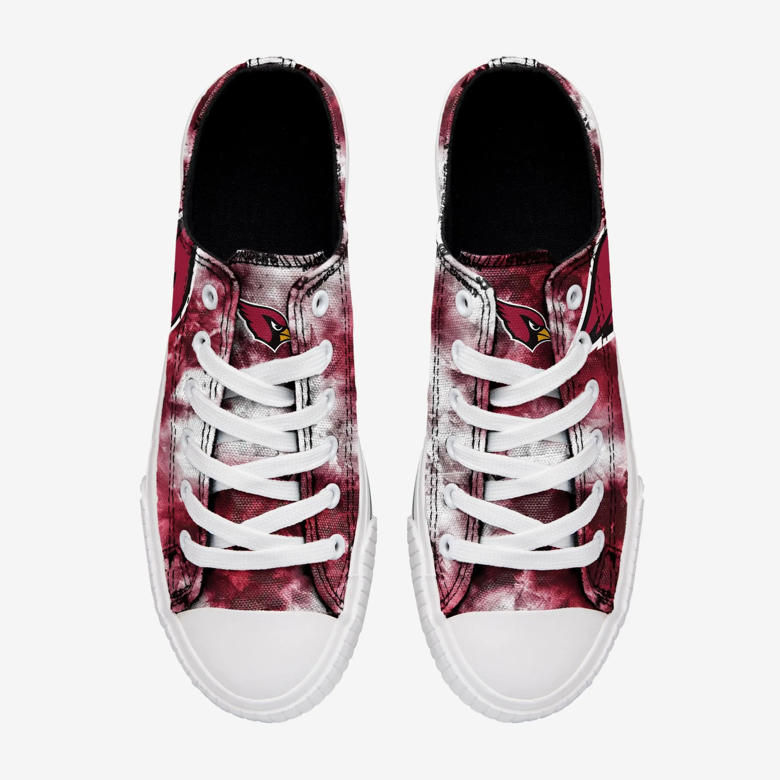 Arizona Cardinals Womens Red Low Top Tie-Dye Canvas Shoe