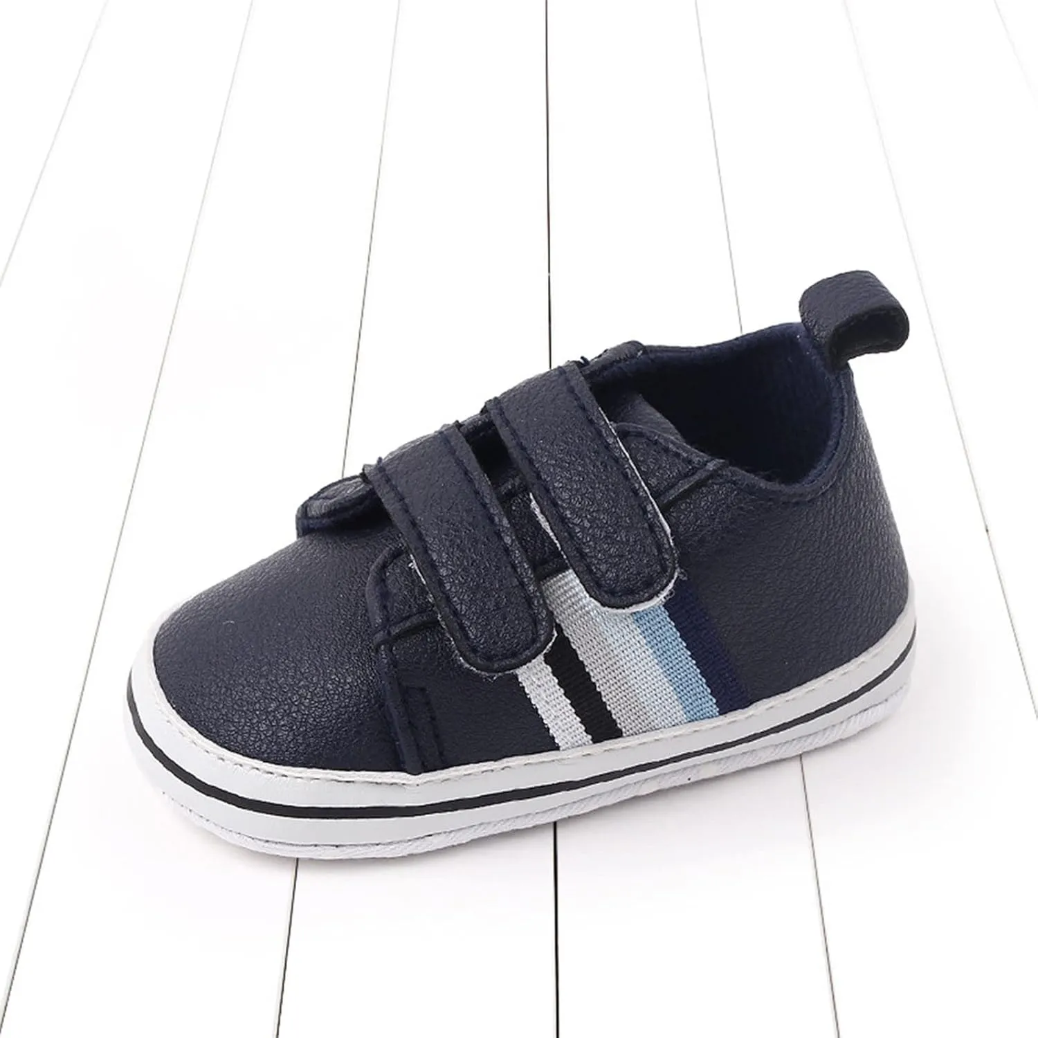 Baby Boys Girls Double Strap Leather Prewalker Sneakers Toddler Infant Anti-Slip Soft Lightweight Sprinkles Women Shoes