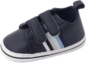 Baby Boys Girls Double Strap Leather Prewalker Sneakers Toddler Infant Anti-Slip Soft Lightweight Sprinkles Women Shoes