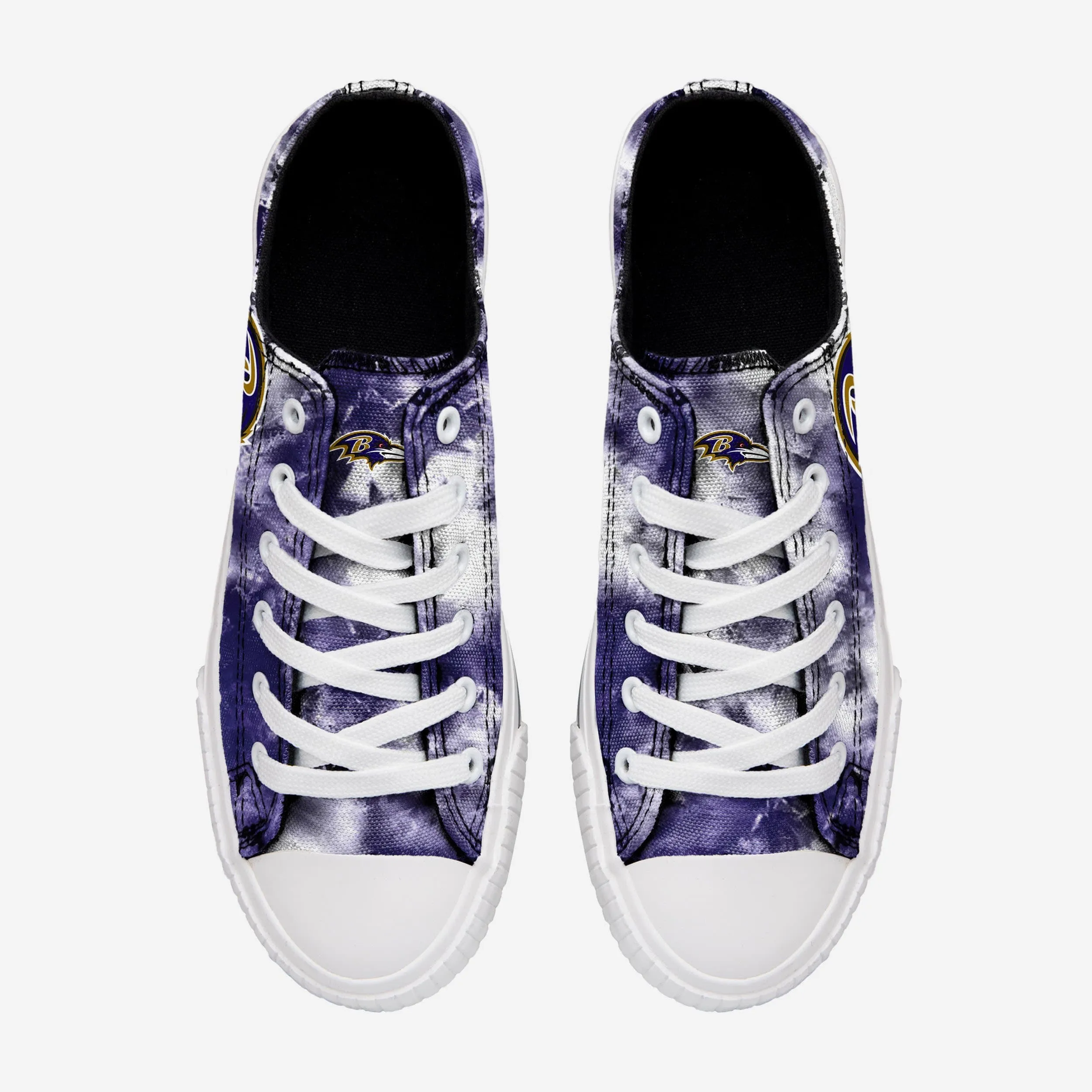 Baltimore Ravens Womens Low Top Tie-Dye Canvas Shoe