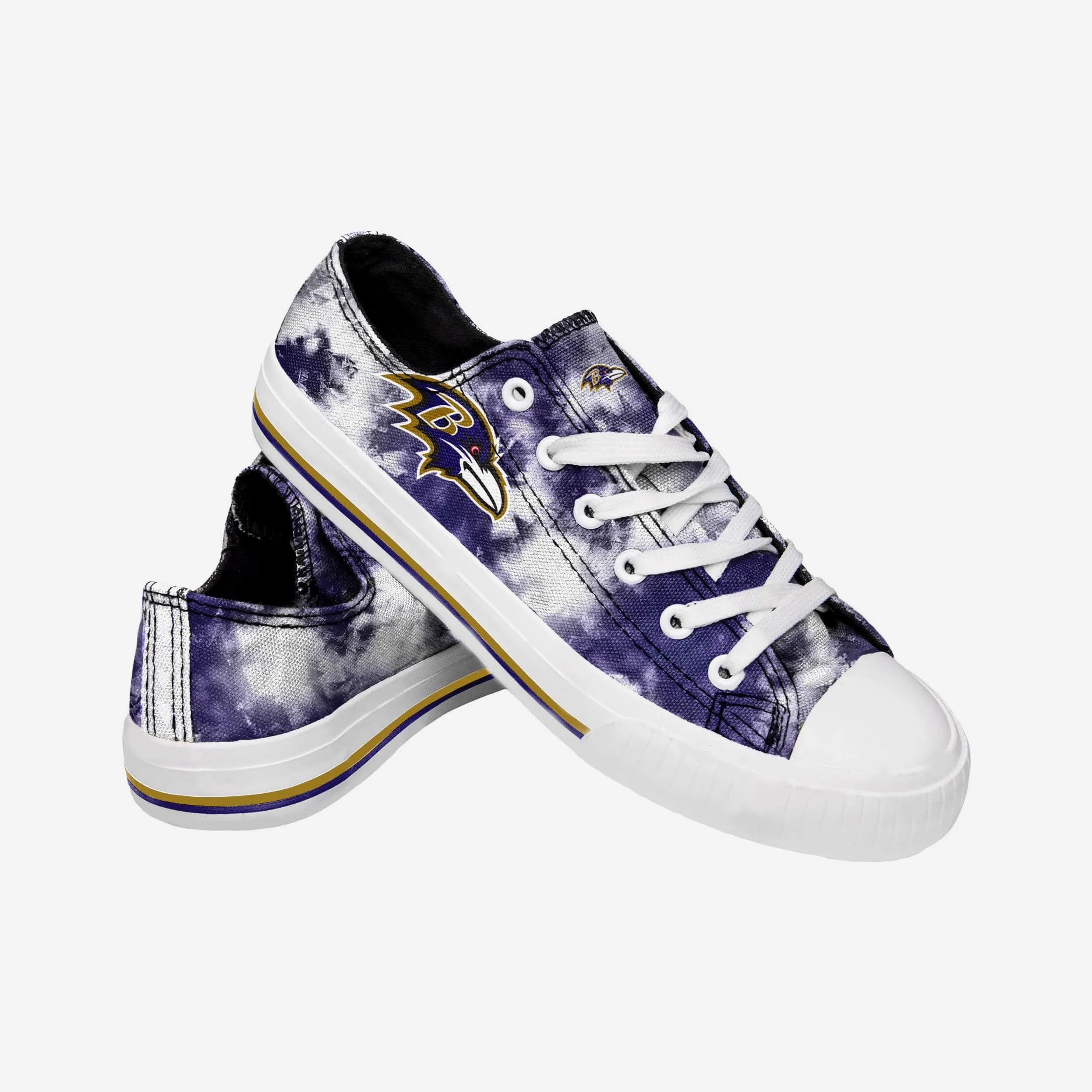 Baltimore Ravens Womens Low Top Tie-Dye Canvas Shoe