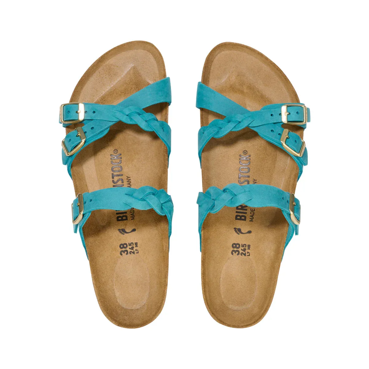 Birkenstock Franca Braided Biscay Bay Oiled Leather Regular