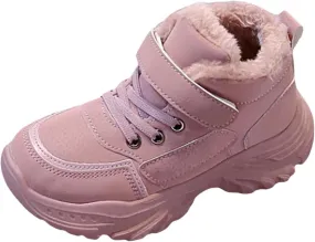 Boys Girls Snow Ankle Boots Winter Slip On Warm  Lined Lightweight Water-Proof Cold Girls Knee Boots Size 2