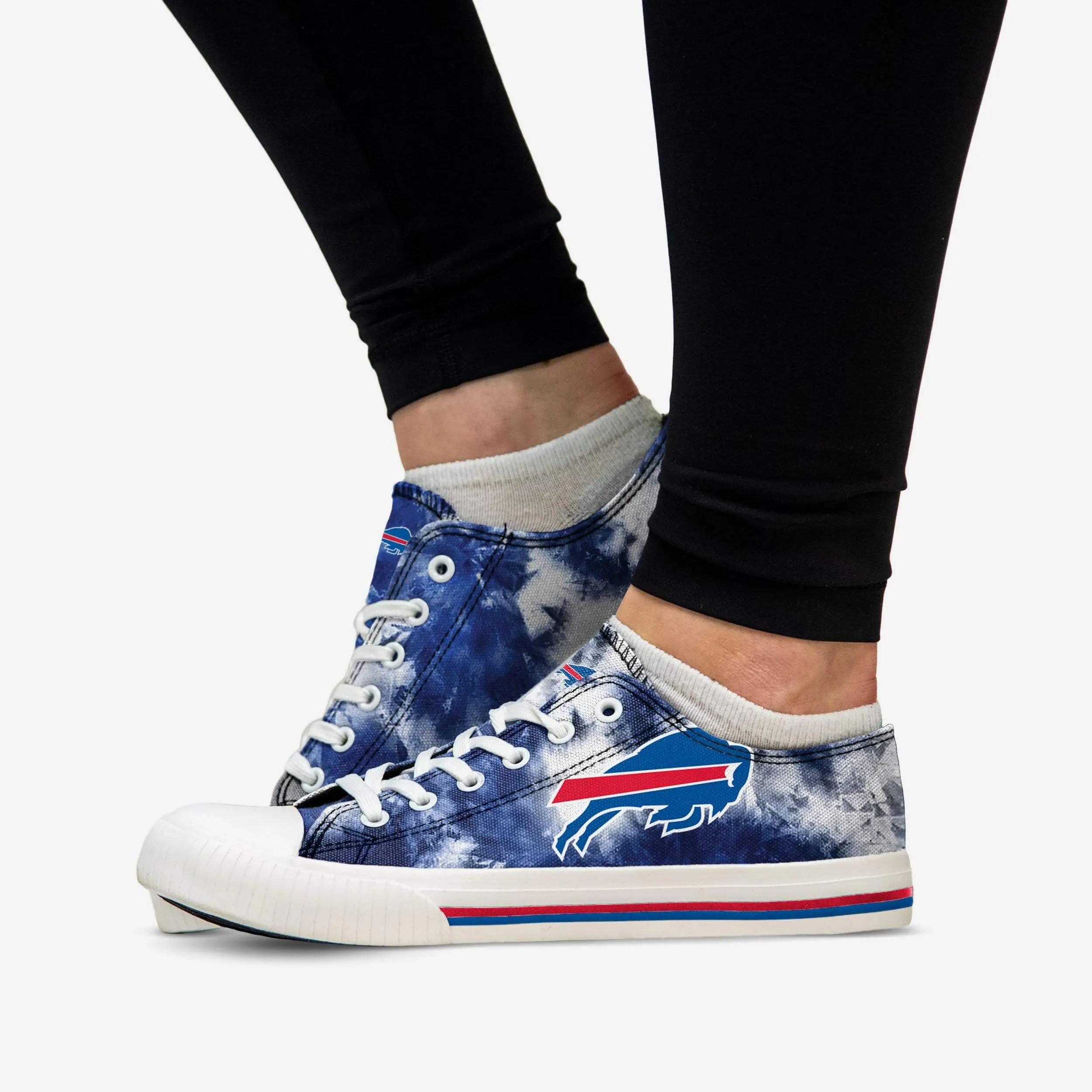 Buffalo Bills Womens Low Top Tie-Dye Canvas Shoe