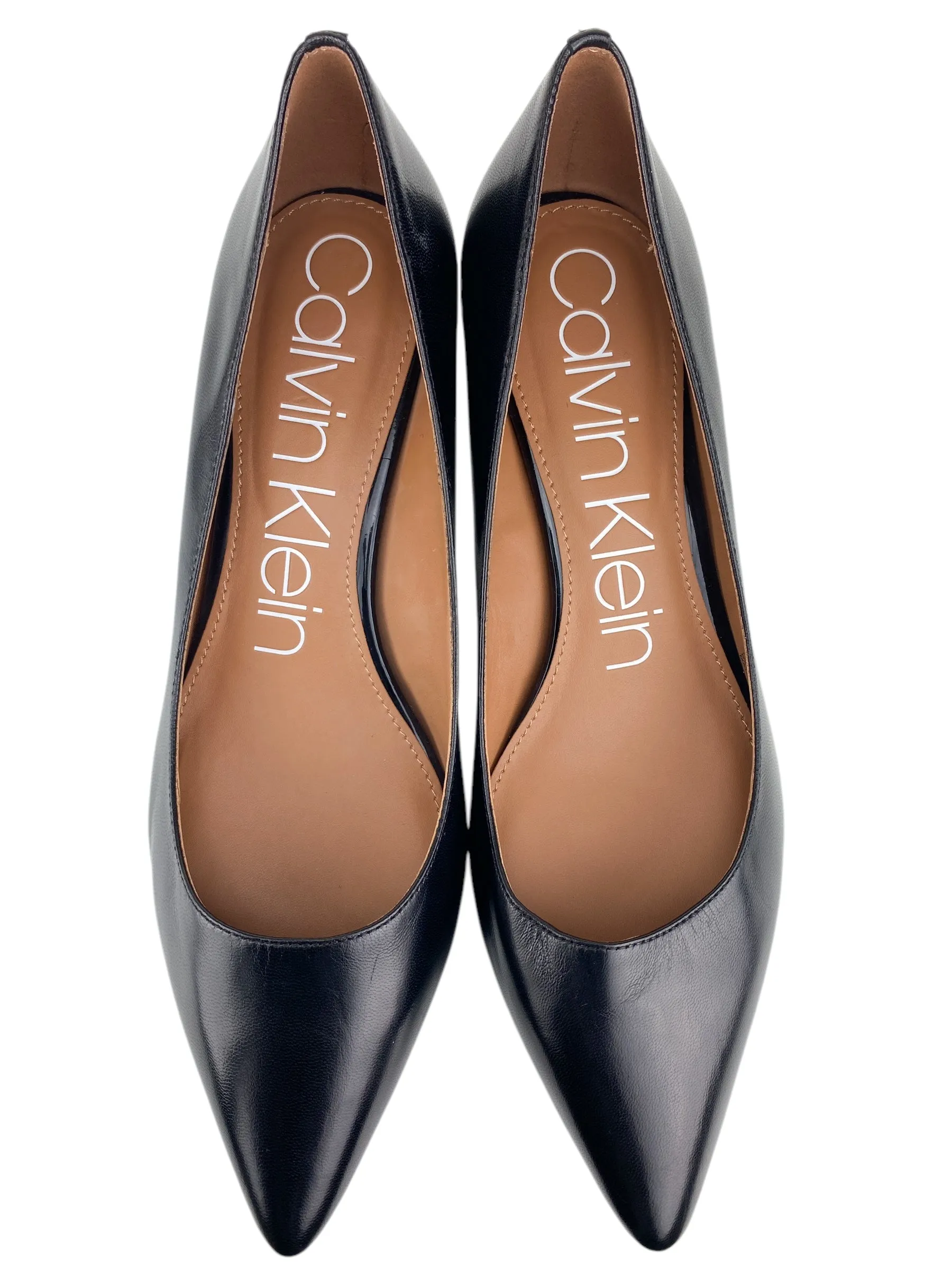 Calvin Klein Women's Gabrianna Kitten Heel Pumps Black Size 10