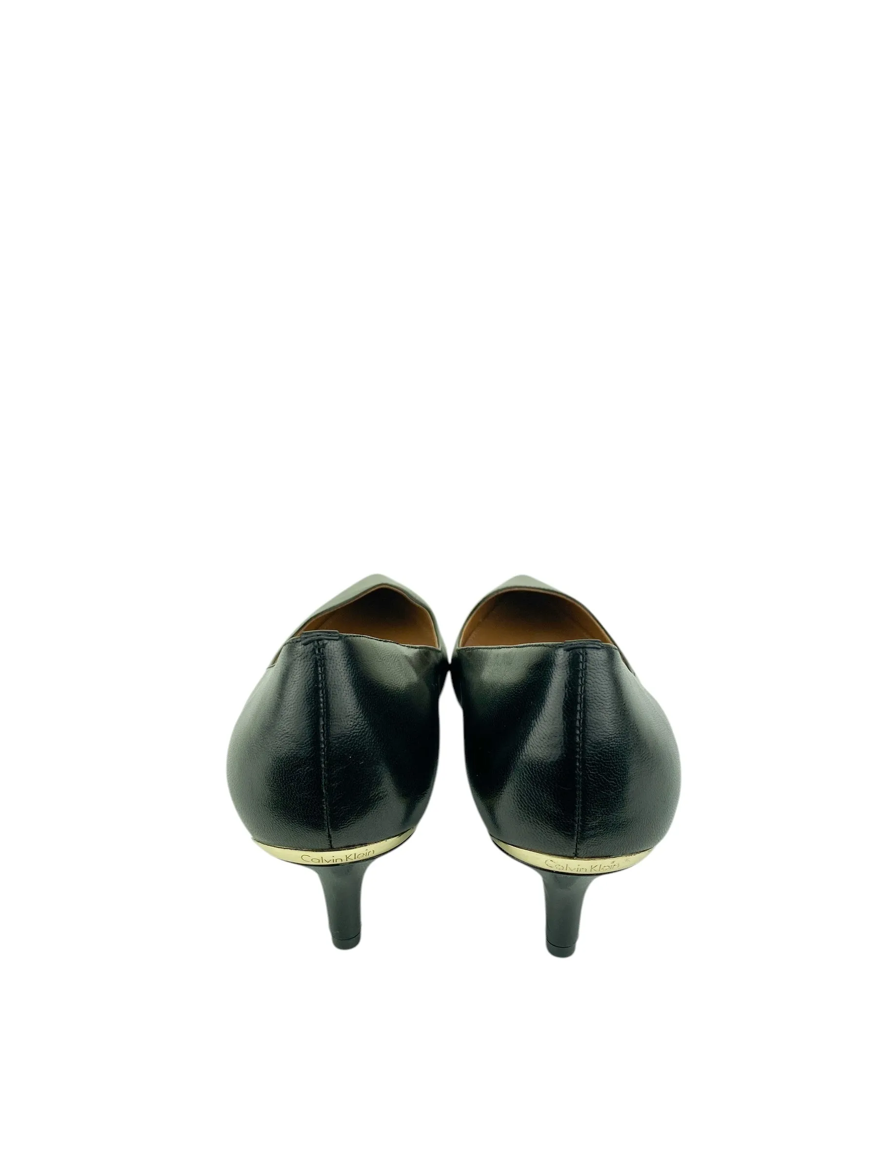 Calvin Klein Women's Gabrianna Kitten Heel Pumps Black Size 10