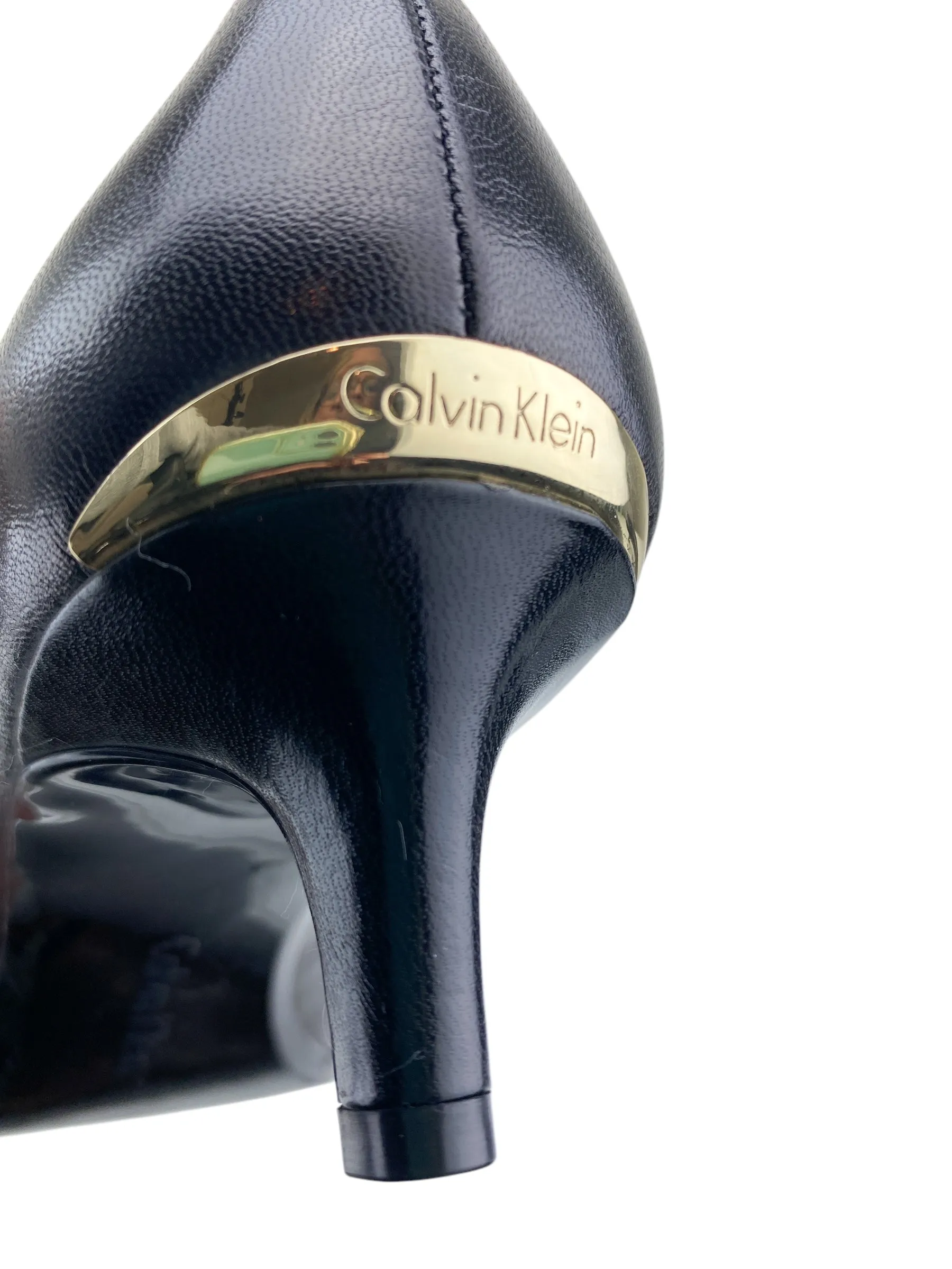Calvin Klein Women's Gabrianna Kitten Heel Pumps Black Size 10