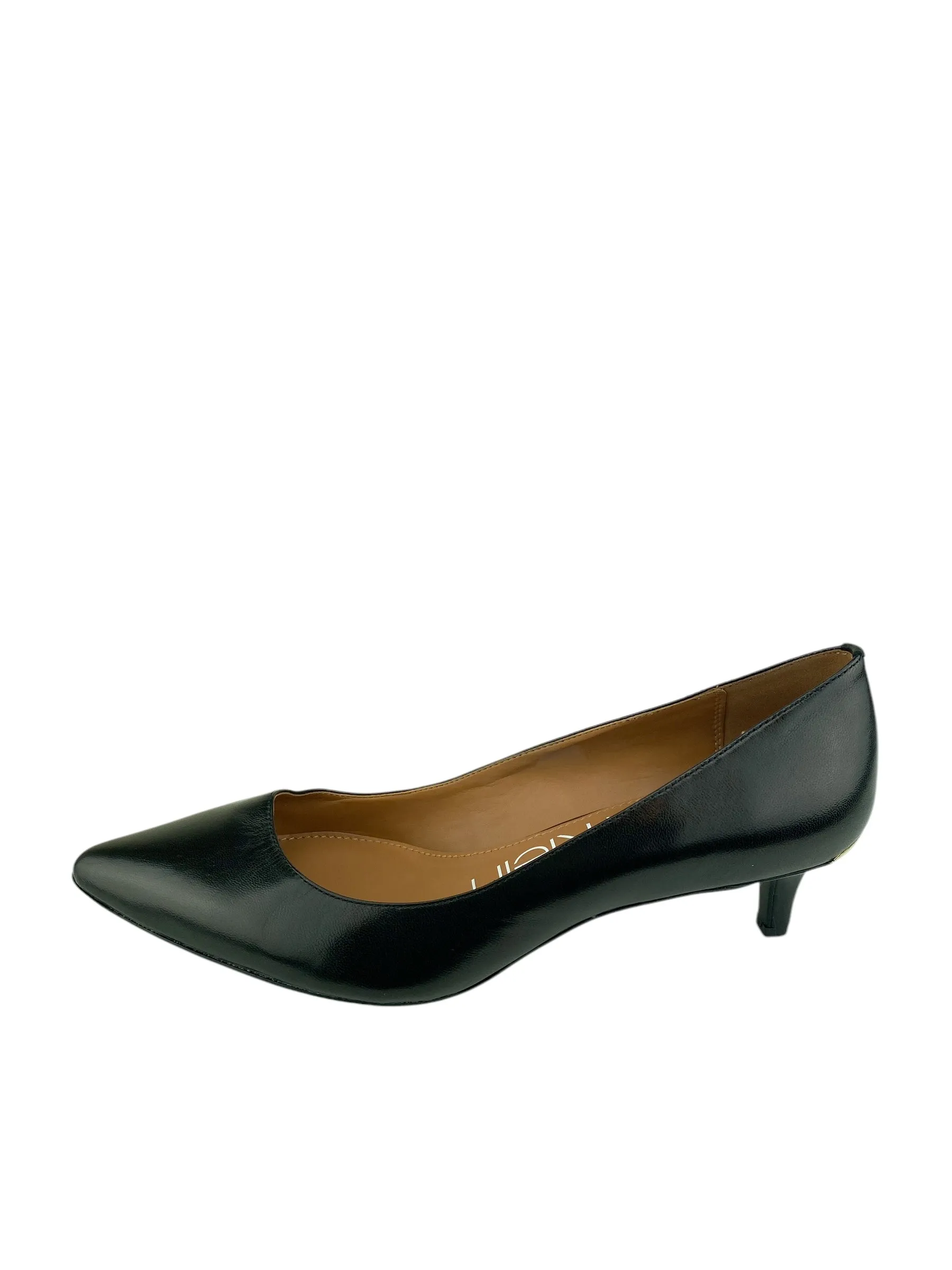 Calvin Klein Women's Gabrianna Kitten Heel Pumps Black Size 10