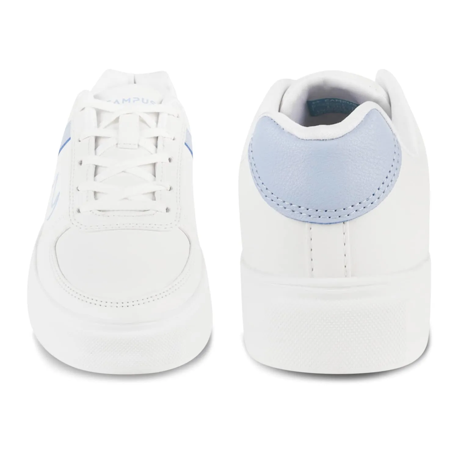 Campus Women's Flat Camp-Clint Wht/L.Sky Snakers 6-Uk/India