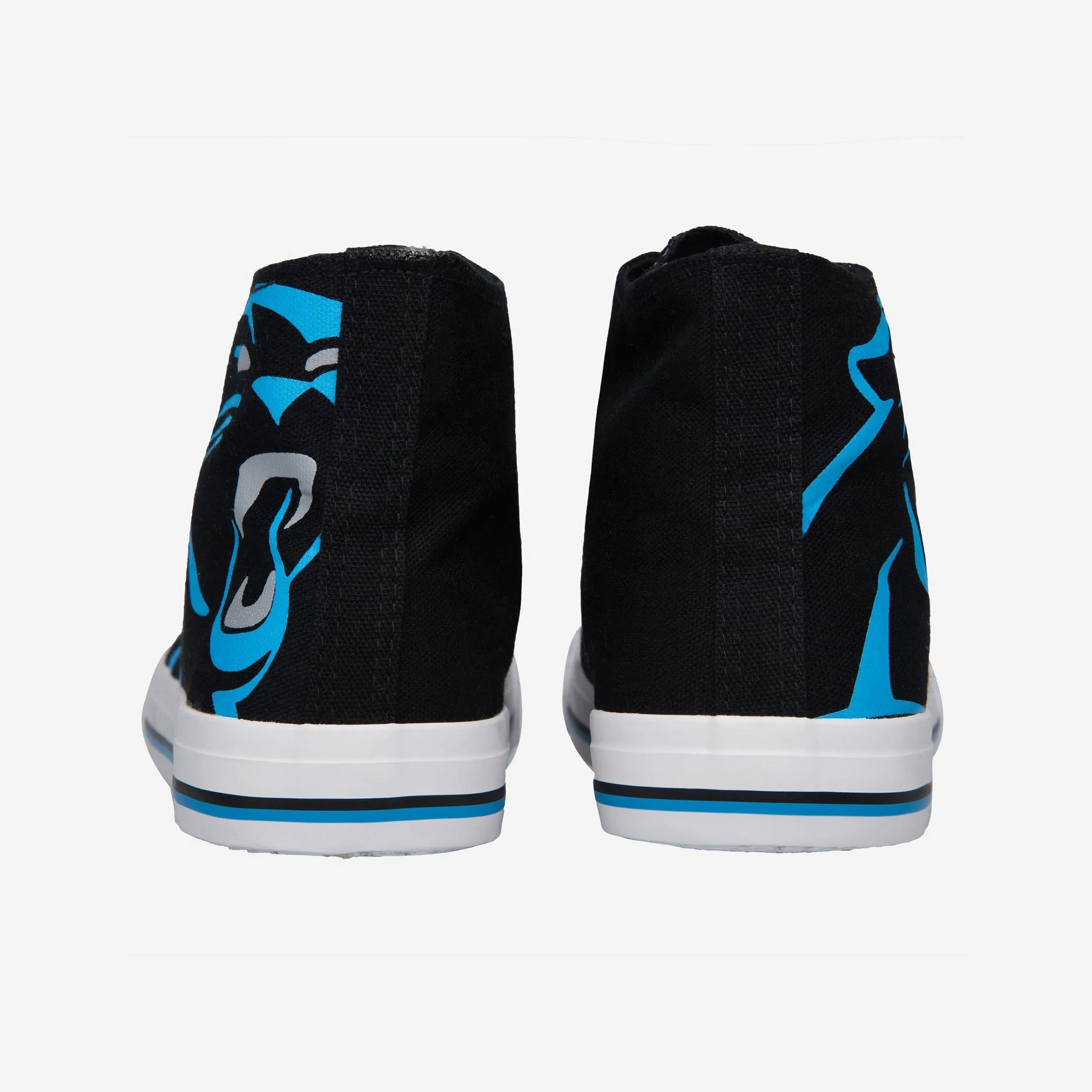 Carolina Panthers Mens High Top Big Logo Canvas Shoe