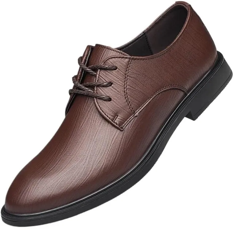 Classic Business Pointed Toe Leather Shoes Men's Luxury Dress Shoes Elegant Wedding Prom Non Slip Oxford Comfortable Stylish Fashion Genuine Leather