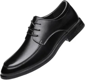 Classic Business Pointed Toe Leather Shoes Men's Luxury Dress Shoes Elegant Wedding Prom Non-Slip Oxford Lace Up