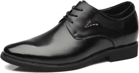 Classic Business Pointed Toe Leather Shoes Men's Luxury Dress Shoes Elegant Wedding Prom Non-Slip Oxford Slip On Comfortable Genuine Leather