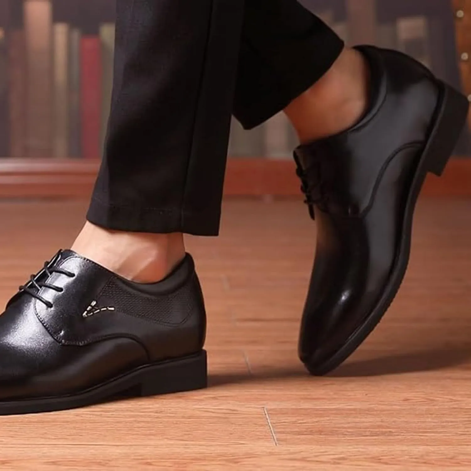 Classic Business Pointed Toe Leather Shoes Men's Luxury Dress Shoes Elegant Wedding Prom Non-Slip Oxford Slip On Comfortable Genuine Leather