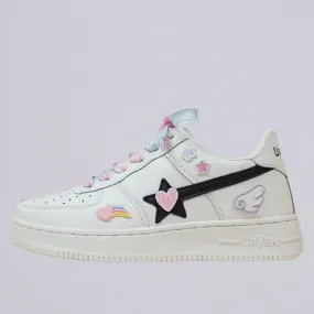 *CLEARANCE* Charming Hearts Casual White Shoes - Unisex