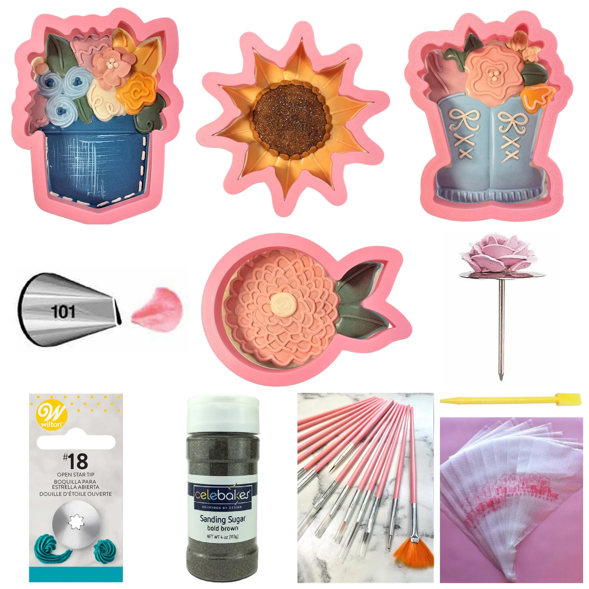 Fall Floral Cookie Decorating KIT and Digital Decorating Guide