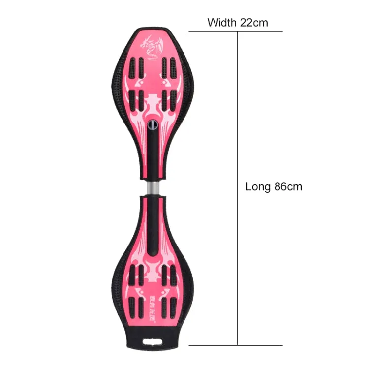 Fashion Vulcan Pattern Two-wheeled Skateboard Luminous Flash Wheel Vitality Board(Pink)