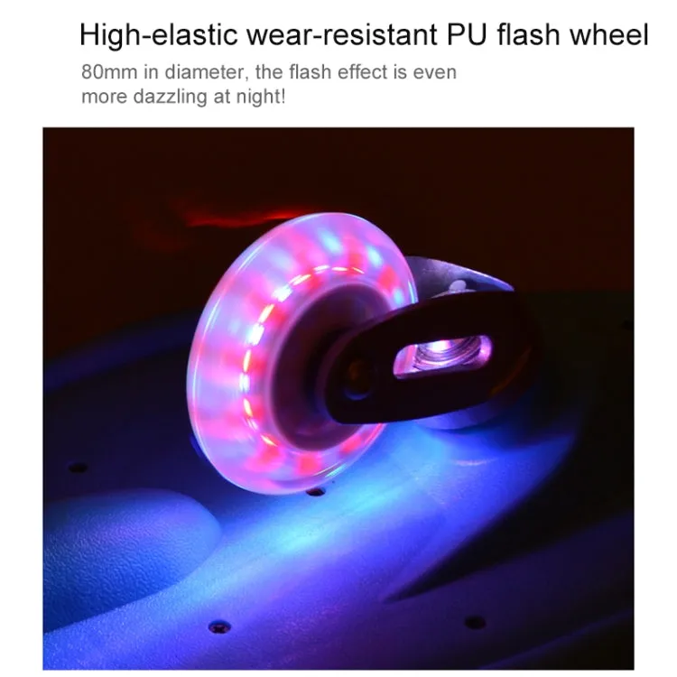 Fashion Vulcan Pattern Two-wheeled Skateboard Luminous Flash Wheel Vitality Board(Pink)