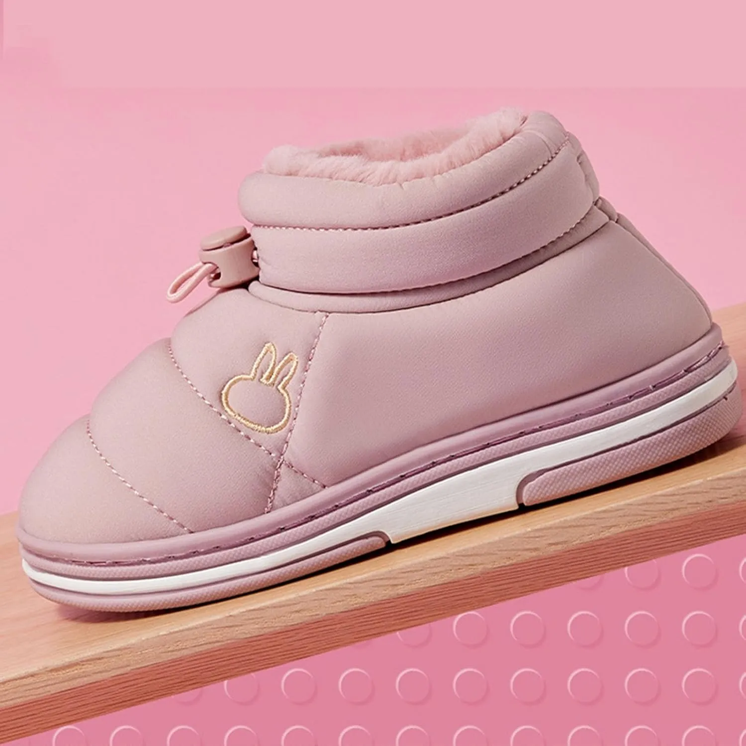 Fashion Winter Children Boots Children Ankle Boots Flat Bottom Non Slip Round Toe Solid Side Zipper Kids Warm Boots