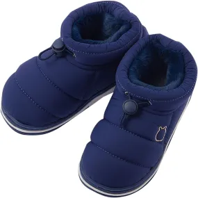 Fashion Winter Children Boots Children Ankle Boots Flat Bottom Non Slip Round Toe Solid Side Zipper Kids Warm Boots