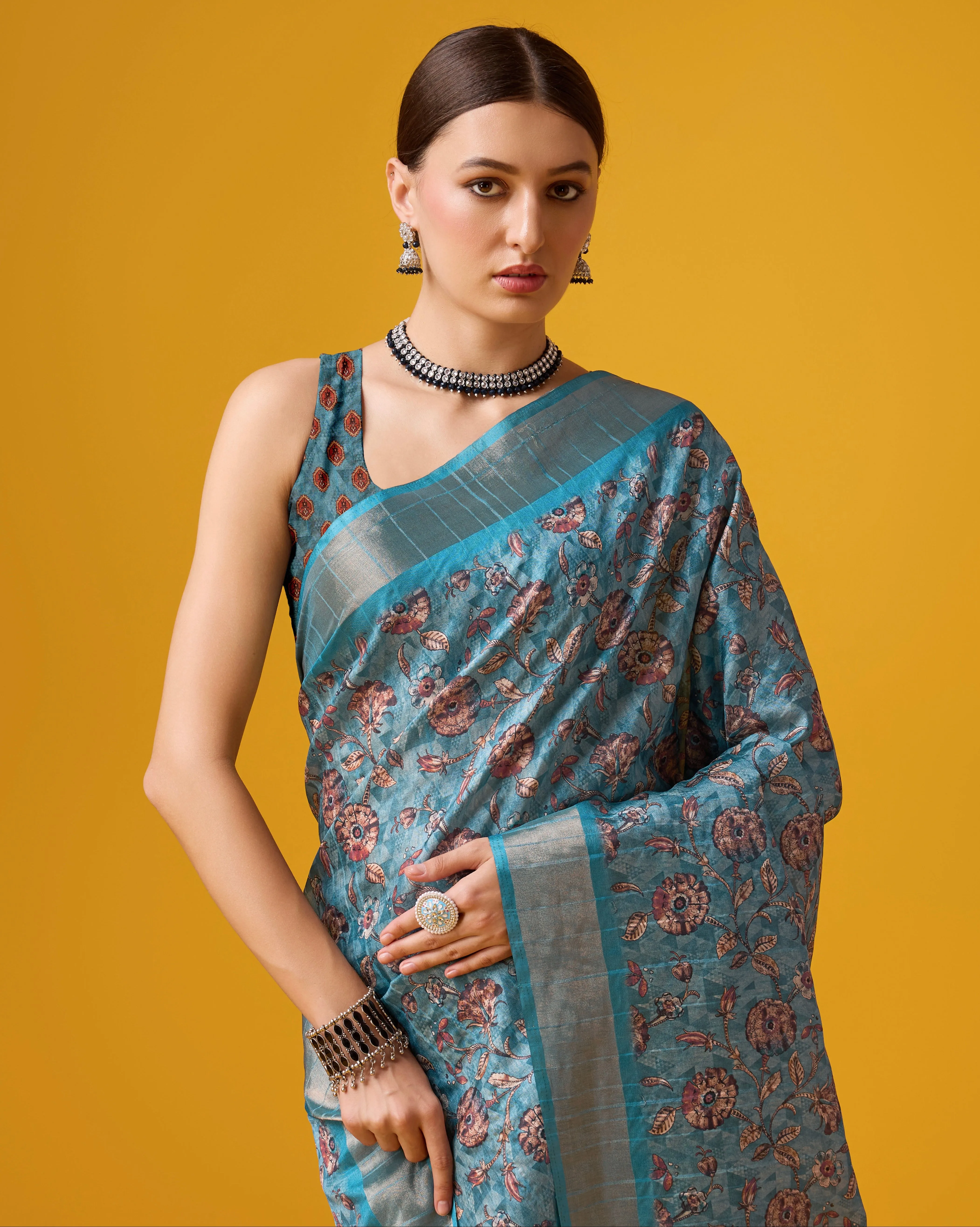 Fashionable Cotton Saree with Modern Digital Prints