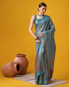 Fashionable Cotton Saree with Modern Digital Prints