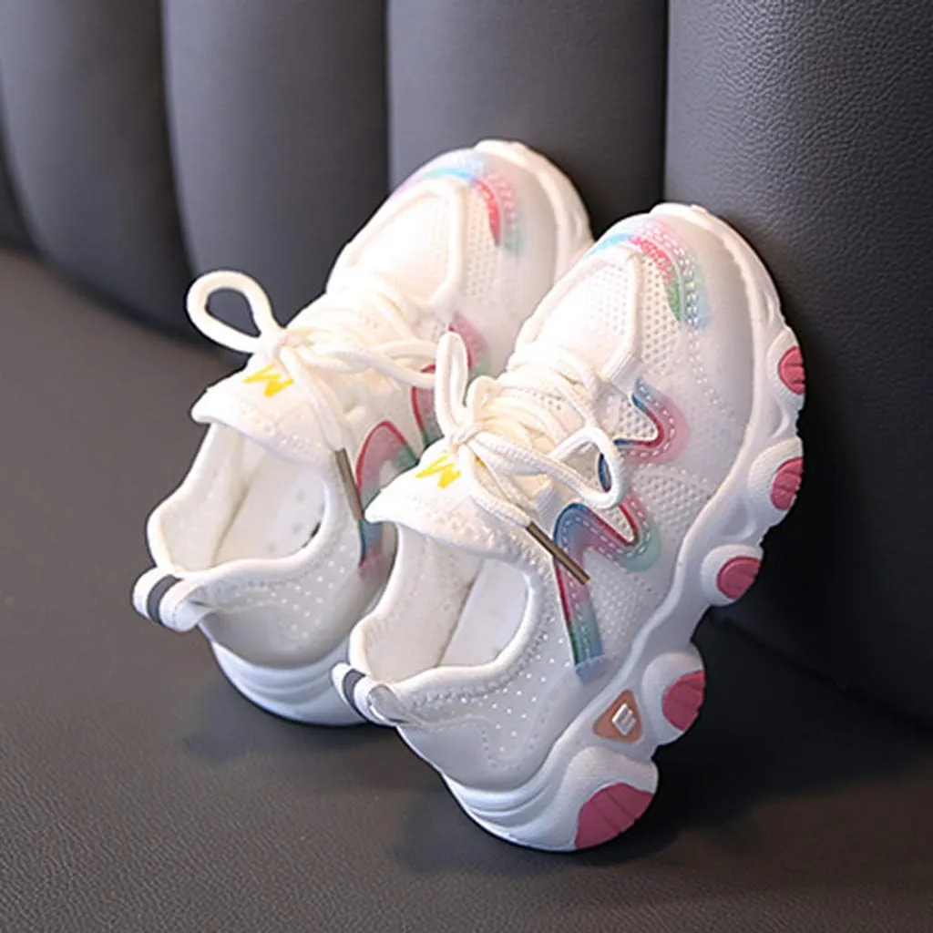 Girls Boys Shoes Kids Sneakers Lace-up Tennis Running Shoes Casual Lightweight Breathable Classic Boys Shoes Size 11