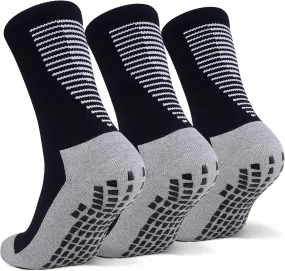 JHM Grip Non Slip Anti Slip Non Skid Slipper Sport Athletic Socks for Men and Women for US shoe sizes 6-12