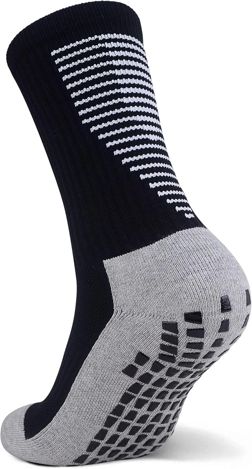 JHM Grip Non Slip Anti Slip Non Skid Slipper Sport Athletic Socks for Men and Women for US shoe sizes 6-12