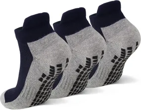 JHM No Show Short Cut Low Cut Anti Slip Non Slip,Non Skid Slipper Hospital,Sport,Athletic Socks with grips