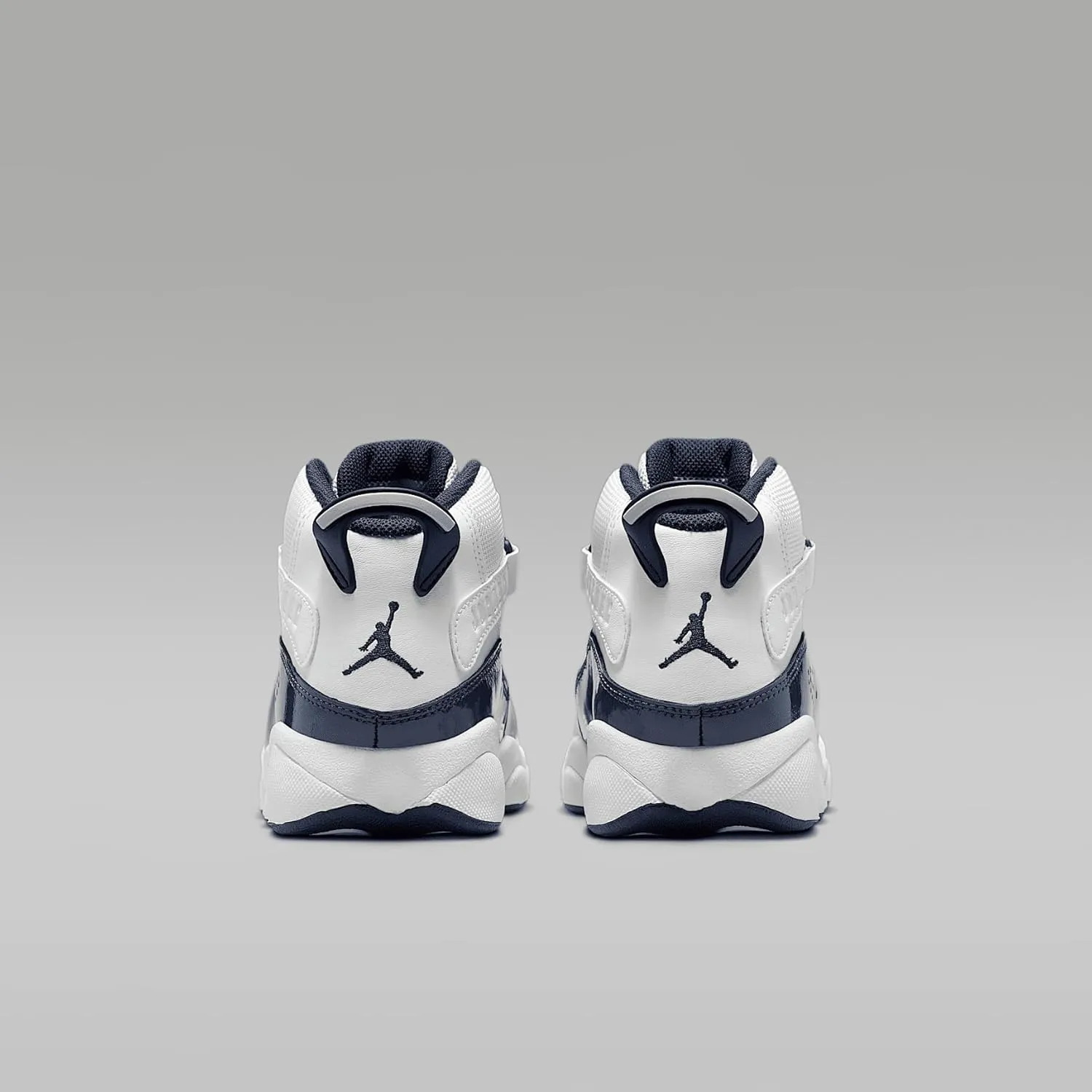 Jordan 6 Rings Little Kids' Shoes (323432-124, White/Neutral Grey/Midnight Navy)
