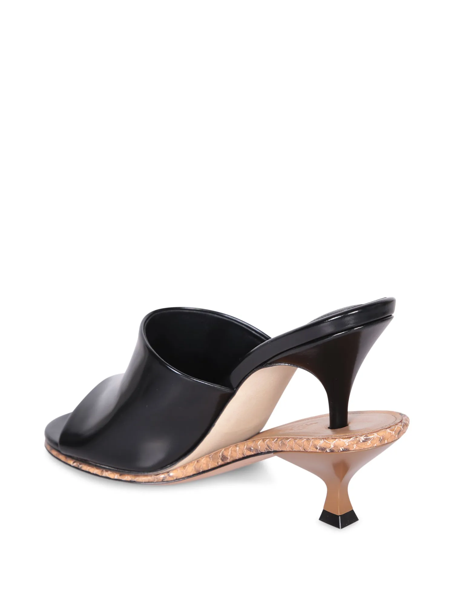 Les Doubles Black-Brown Mules