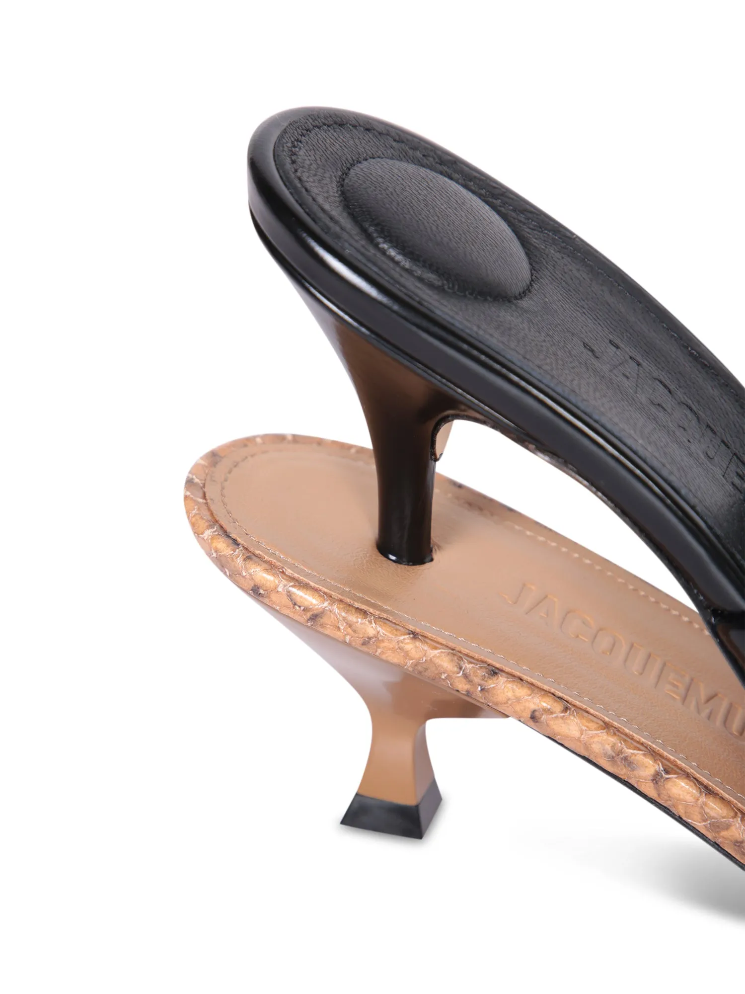 Les Doubles Black-Brown Mules