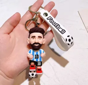 Messi soccer player keychain