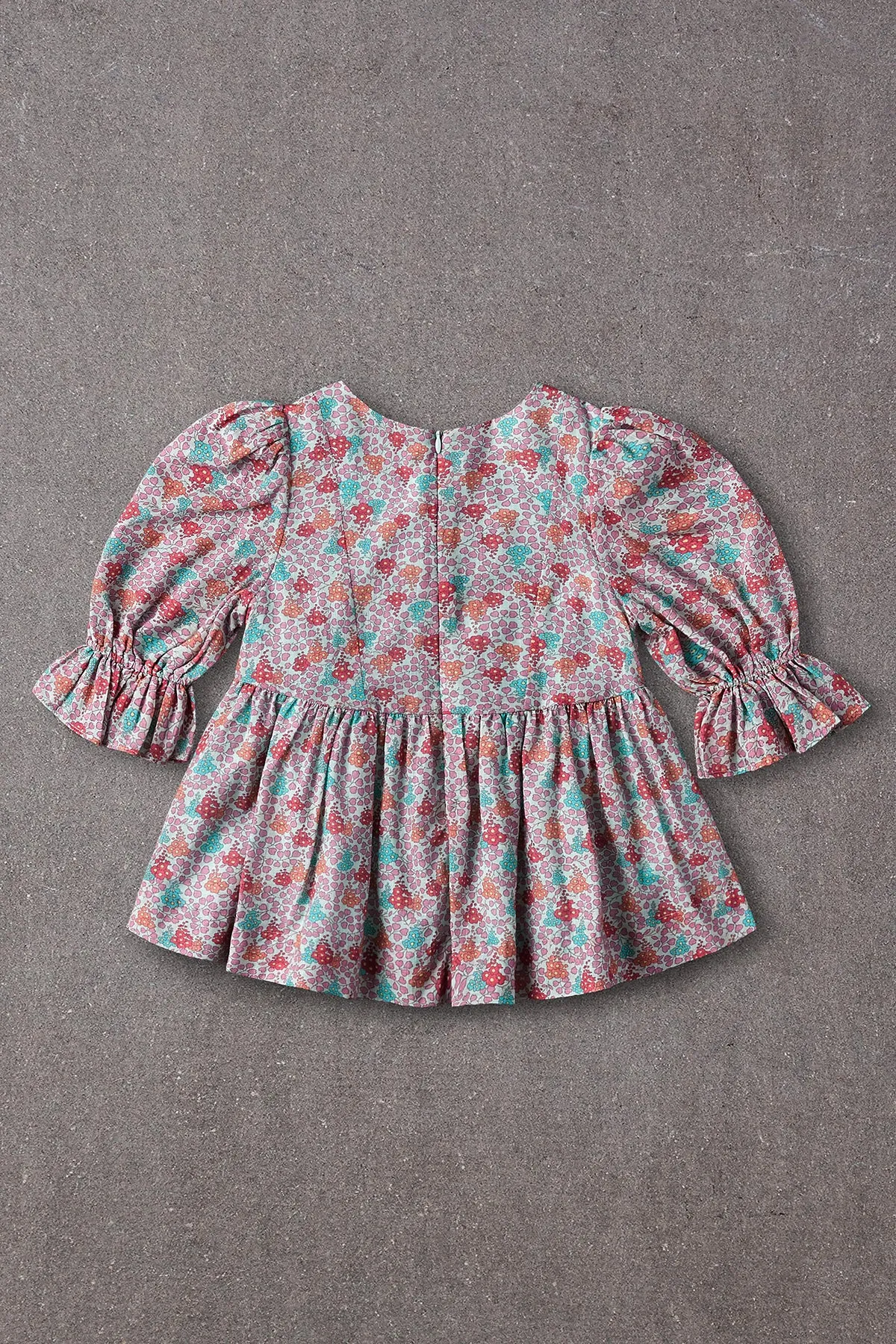 Nellystella Naomi Girls Blouse - Blooming Hearts Mint