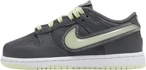 Nike Dunk Low Little Kids' Shoes (HQ3241-068, Iron Grey/Lime Ice/White/Cool Grey)