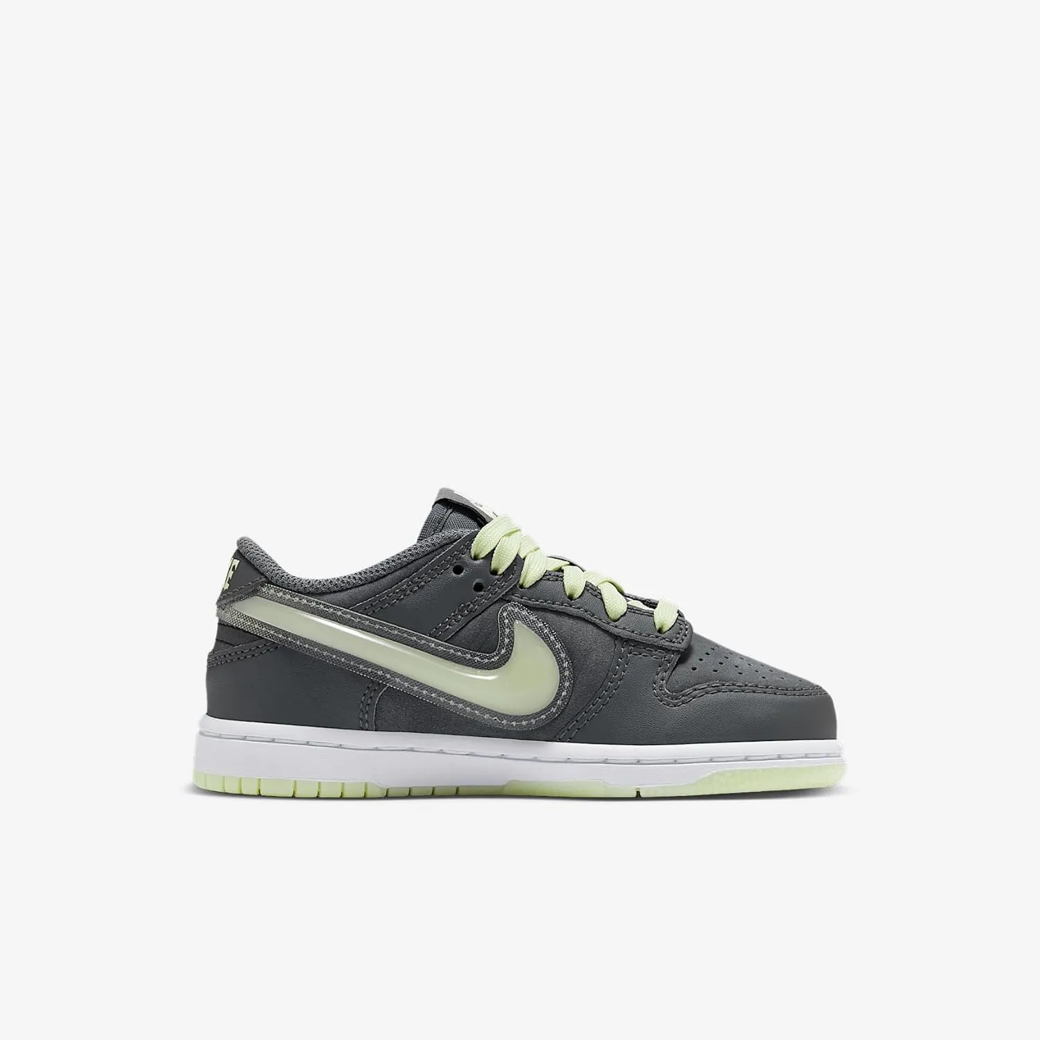 Nike Dunk Low Little Kids' Shoes (HQ3241-068, Iron Grey/Lime Ice/White/Cool Grey)