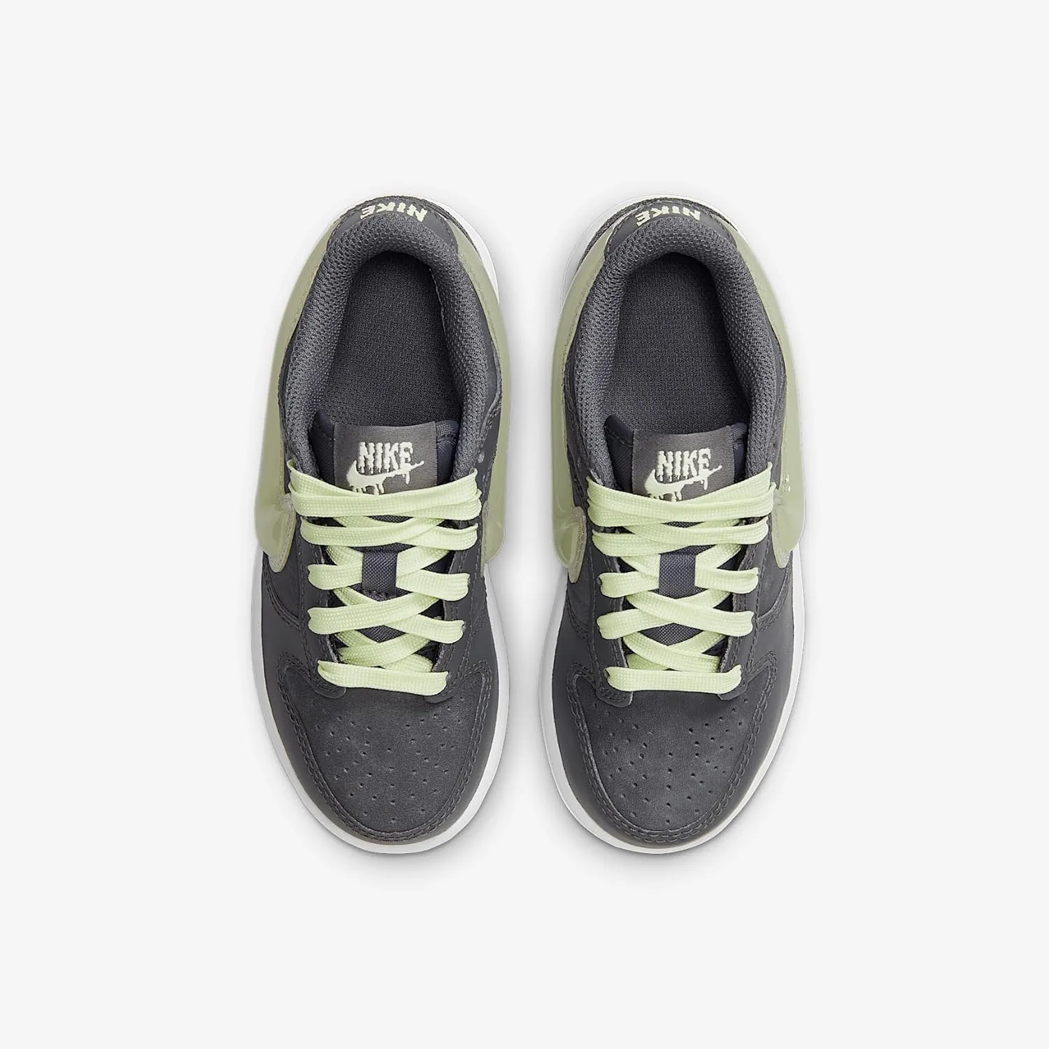 Nike Dunk Low Little Kids' Shoes (HQ3241-068, Iron Grey/Lime Ice/White/Cool Grey)