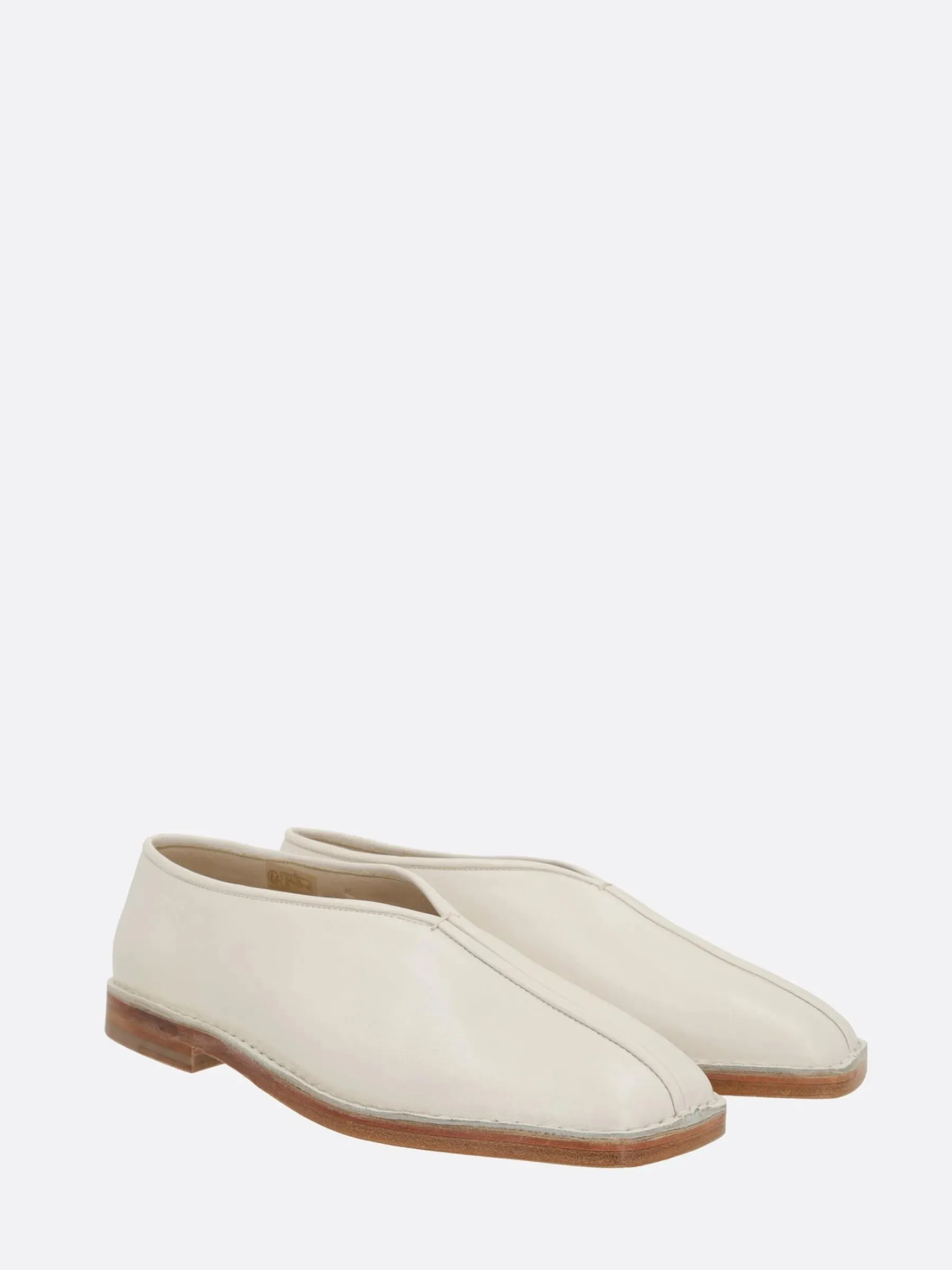 Piped Nappa Leather Slippers