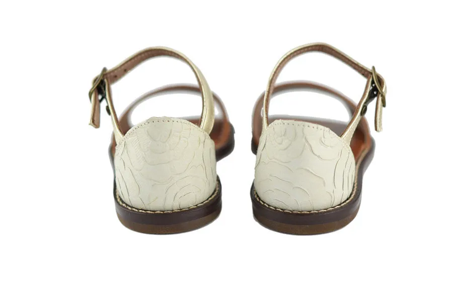PèPè Girls Brown and Gold Sandal