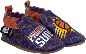 Robeez Baby Boys and Girls NBA Basketball Team Soft Soles Slip-Resistant Crib Shoes Slippers for Infant and Toddler, 0-24 Months