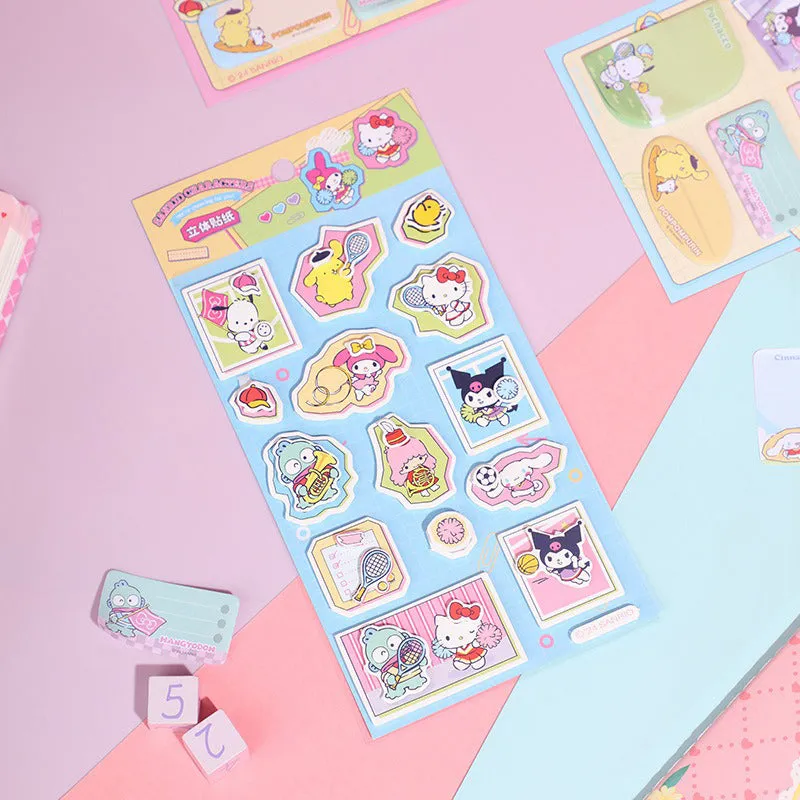 Sanrio Sports Time 3D Stickers Set