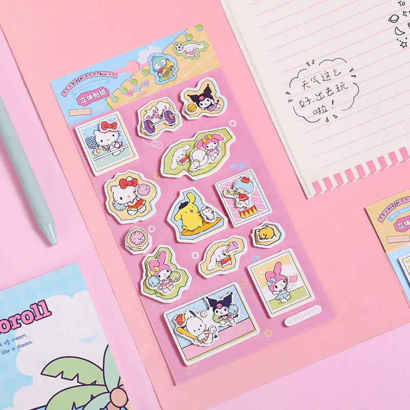 Sanrio Sports Time 3D Stickers Set