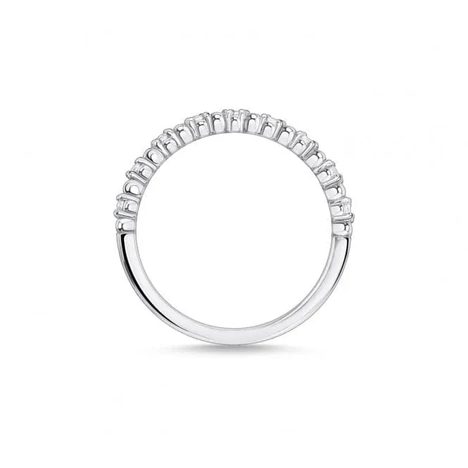 Silver Zirconia Criss Cross Ring TR2318-051-14