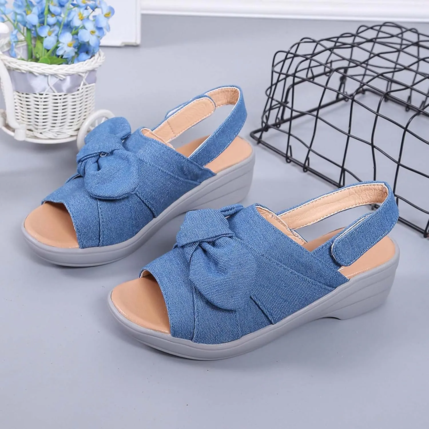 Strappy Shoes for Women Fashionable Casual Slingback Design with Bow Comfortable Summer Footwear 2025